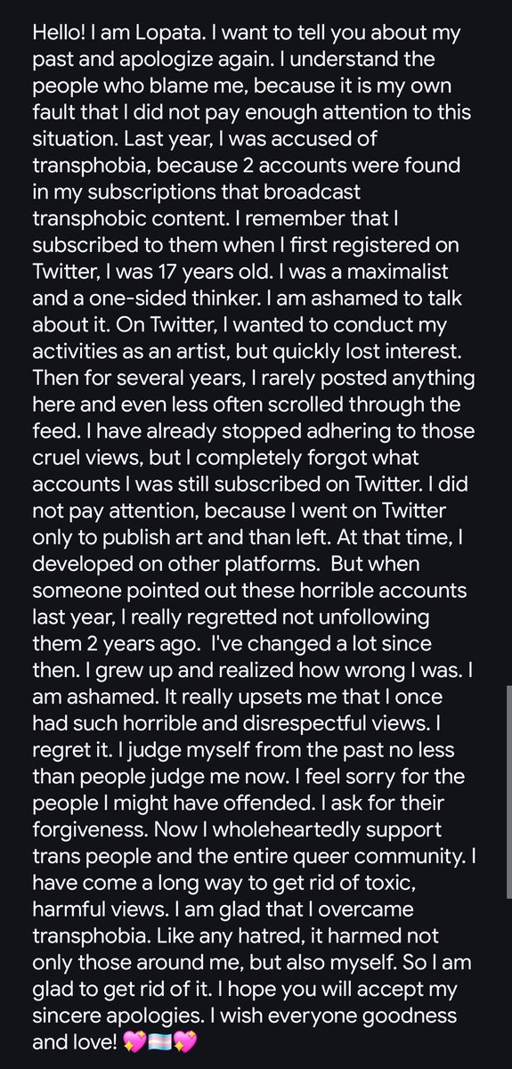 lopata_four's tweet image. I want to apologize.
I made a mistake when I deleted my previous apology. But thanks to that I was able to write a new one and be completely honest with you. I hope for your forgiveness ❤️🩹
(Sorry for possible mistakes, I used Google translator)