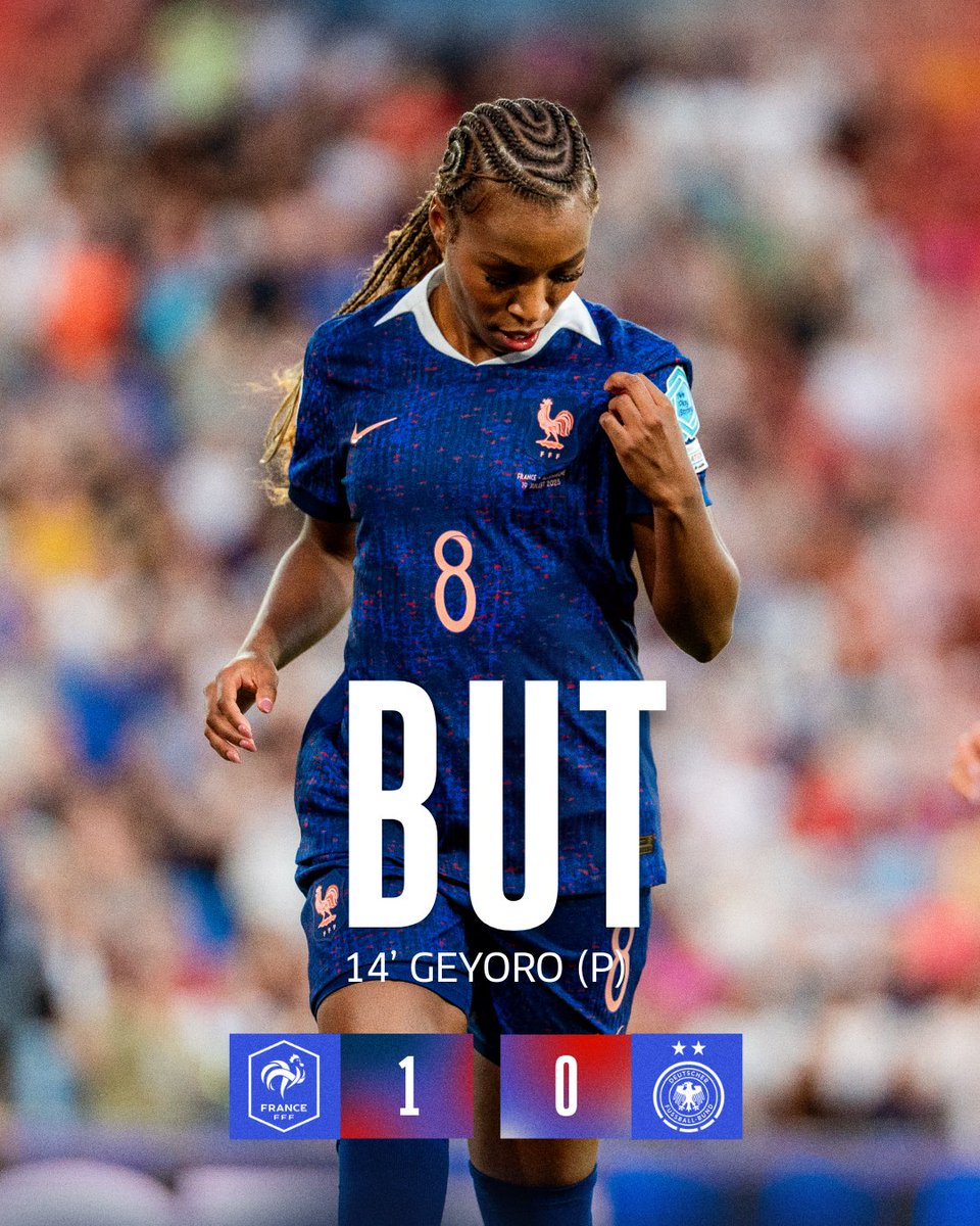 𝗚𝗘𝗬𝗢𝗥𝗢𝗢𝗢𝗢𝗢𝗢 !!!!!

C’est transformé par notre numéro 8, les Bleues mènent 1-0 ! 🔥

🇫🇷1-0🇩🇪 I #FRAALL I #FiersdetreBleues I #WEURO2025