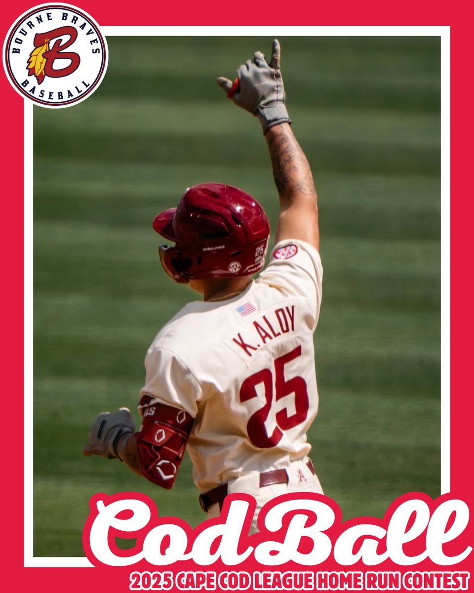 codball's tweet image. Kuhio Aloy (@RazorbackBSB) wins the 2025 Cape Cod League Home Run Contest!