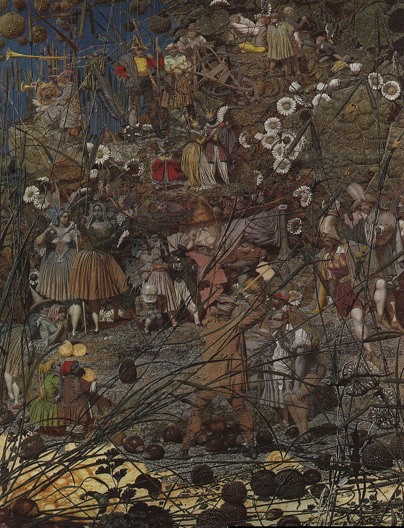 StephenGeoRae's tweet image. One of my favourite artists, Richard Dadd; perhaps best known for his depictions of fairies. His most notable paintings were created while a patient at Bethlem and Broadmoor hospitals. Dadd was convinced his father was the Devil and killed him.
art: Fairy Feller's Master-Stroke