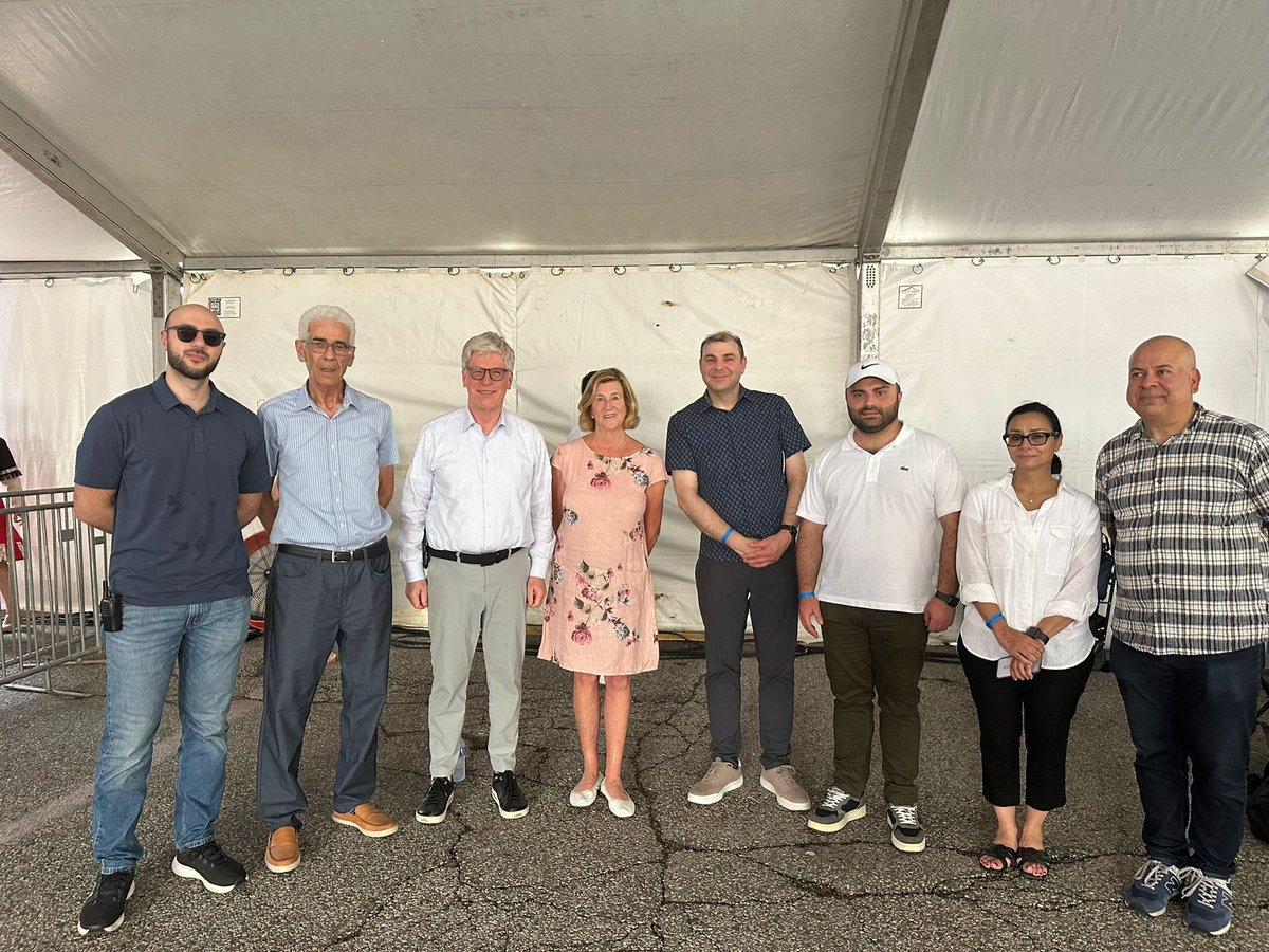 ancc_cnac's tweet image. It was a pleasure to welcome the Hon. Tim Hodgson, Minister of Energy and Natural Resources, along with MPs Ali Ehsassi, Helena Jaczek, Jean Yip, Maggie Chi, and Anna Roberts to this year’s Armenian Community Centre of Toronto SummerFest. It was a great opportunity to connect…