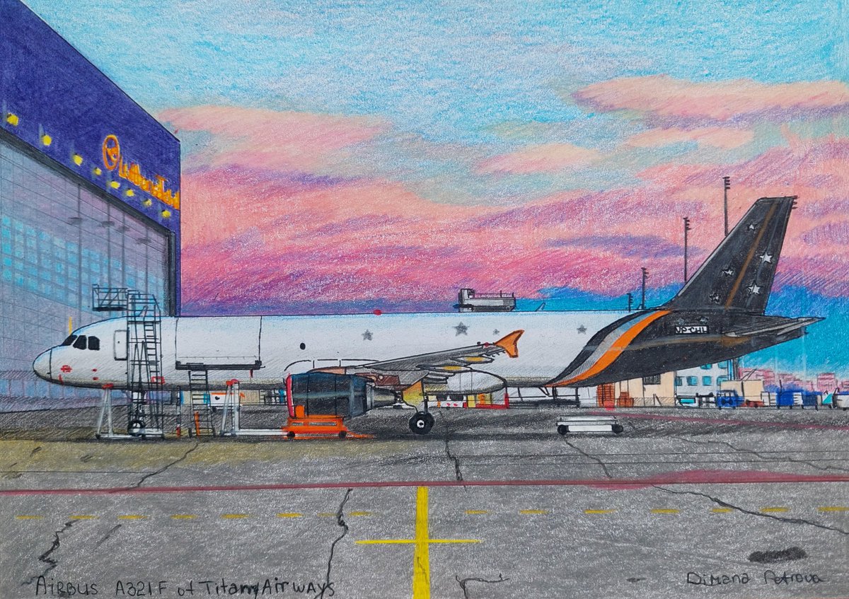 AircraftBy's tweet photo. Airbus A321F of Titan Airways spotted by Pavel Belov at @LHTechnik Sofia during the sunset 🩷💙✈️
#TitanAirways #A321F #cargo #cargoplane #LufthansaTechnik #LufthansaTechnikSofia https://t.co/8uP9KYpywb