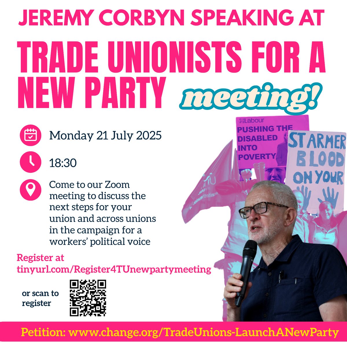 ScottishTUSC's tweet image. Big news! @jeremycorbyn to speak at Trade Unionists for a New Party Monday 21st July 18:30 on Zoom. Come along and help build the fight for a socialist alternative at elections. Fb event: fb.me/e/8770KO3Le
Register for the event: tinyurl.com/Register4TUnew…
#Corbyn #socialism