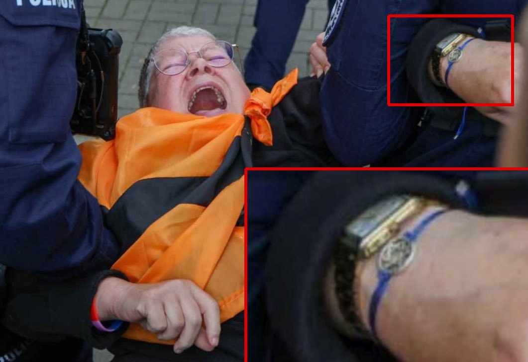 Poland_Based's tweet image. 🇵🇱
A leftist activist nicknamed "Grandma Kasia" disrupted march against immigration.
Poles have discovered why "Grandma Kasia" is untouchable.
She have amulet of invulnerability.