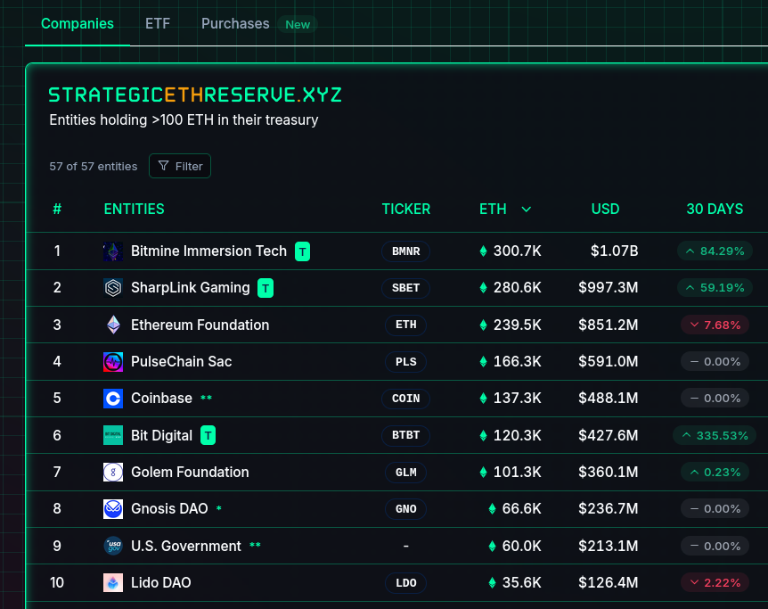 0xM3R1G0's tweet image. so apparently bitcoin-only companies are now buying eth, and one of these, @BitMNR, is actually the top eth holder 👀