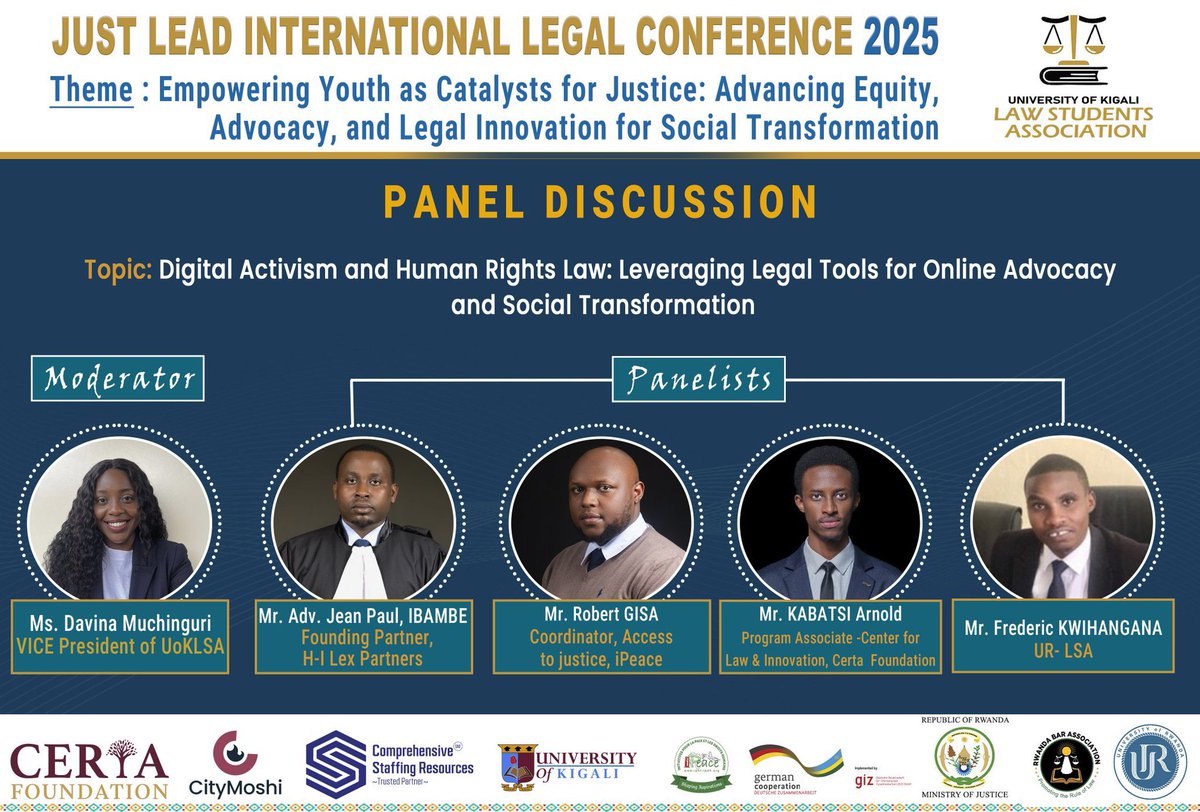 IbambePaul's tweet image. Today, we appeared on the panel discussing Digital Activism and Human Rights Law: Leveraging Legal Tools for Online Advocacy and Social Transformation @jl_conference . I was asked about the role lawyers, policymakers, and human rights institutions can play in supporting online…