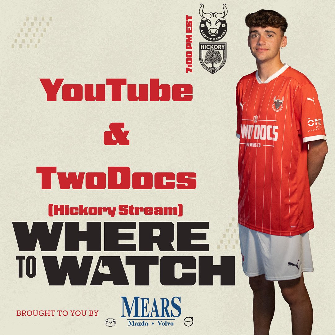 LubbockMatadors's tweet image. DON’T MISS TONIGHTS GAME!🤑
Tune in HERE to watch the Lubbock Matadors take on Hickory FC:
youtube.com/live/0lchG2WmT…