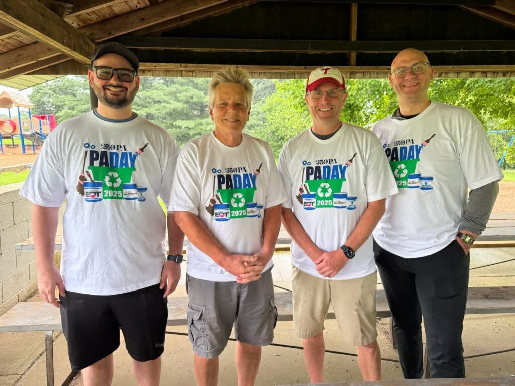 SenatorGebhard's tweet image. 🇺🇸 Countdown to America’s 250th Begins🇺🇸
This morning, I had the pleasure of joining State Representative Russ Diamond and #America250PA volunteers at the Fredericksburg Little League Field. Together, we painted a baseball-themed American flag mural, refreshed picnic tables.