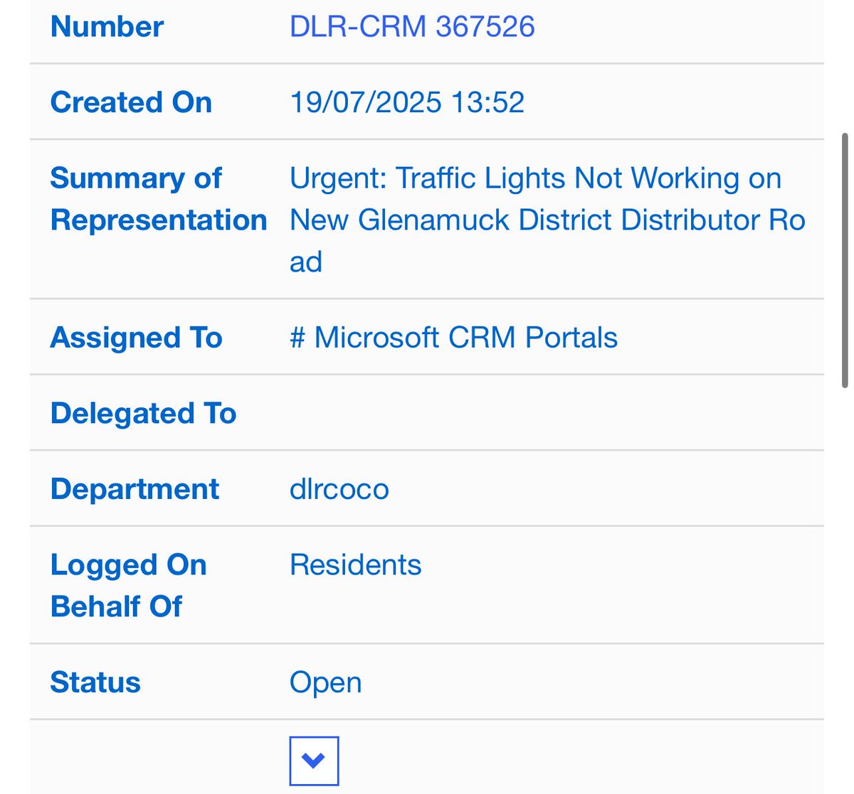 ⚠️ Please take caution, traffic lights out on the new Glenamuck District Distributor Road near <a href="/DLSPFCRugby/">DLSP FC</a> ⚠️

Please take caution, traffic lights out on the new Glenamuck District Distributor Road near <a href="/DLSPFCRugby/">DLSP FC</a>. 

Please therefore take extreme caution while going through