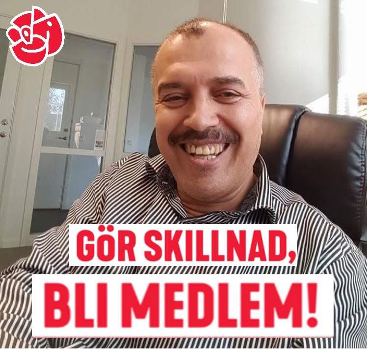 📣 Breaking: Mahmoud Shinio, som  promotat och deltagt i demonstrationen i Umeå (se bild 1, man i blå t-shirt), är aktiv socialdemokrat. På sina sociala medier poserar han med banderoller av flygplanskaparen Laila Khaled under parollen ”Länge leve det palestinska motståndet.” Han