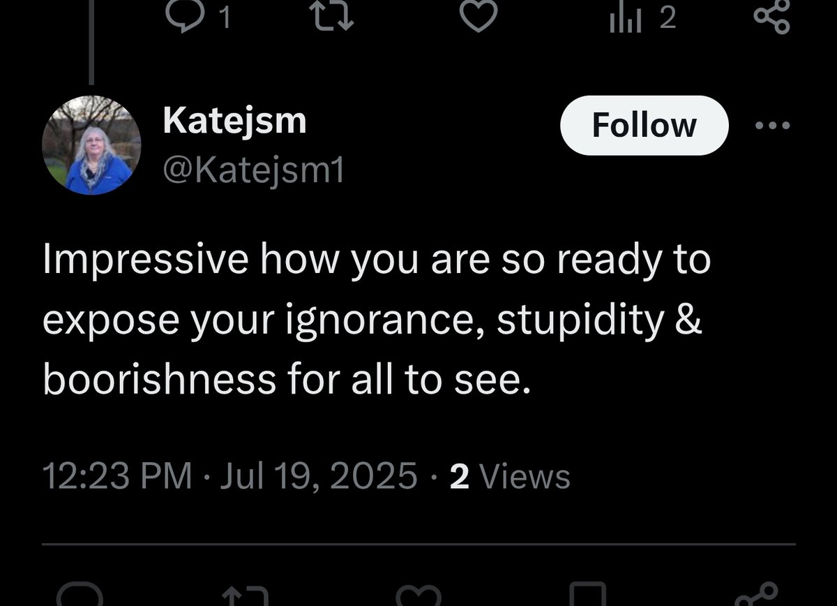 Awww wee chubby man who thinks of himself as jism blocks women who speak out- 
Typical coward