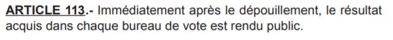 catangana108's tweet photo. Le Code Electoral du #Cameroun ARTICLE 113.- Immédiatement après le dépouillement, le résultat acquis dans chaque bureau de vote est rendu public. #Article113 #LetsActTogether https://t.co/xwzPa4MIE6