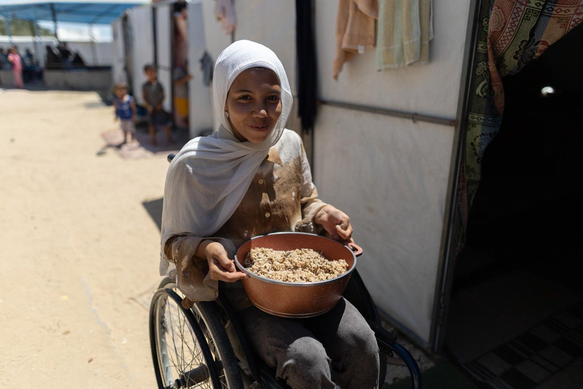 WCKitchen's tweet image. WCK began providing meals to families in the Ard Al-Insan camp—a temporary shelter for cancer patients and people with physical disabilities—when we established our Deir al-Balah Field Kitchen. Our teams working to get food to some of the most vulnerable people, now facing the…