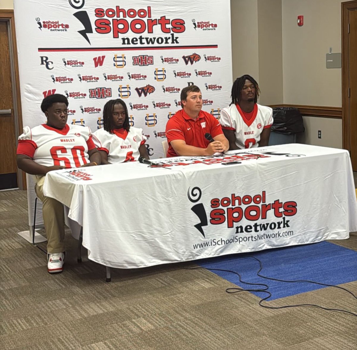 WadleyAthletics's tweet image. Media Day feat. @StaplesDekevion @Jaquez_Wilkes6 @frisco_M4 and @CoachRiversD
