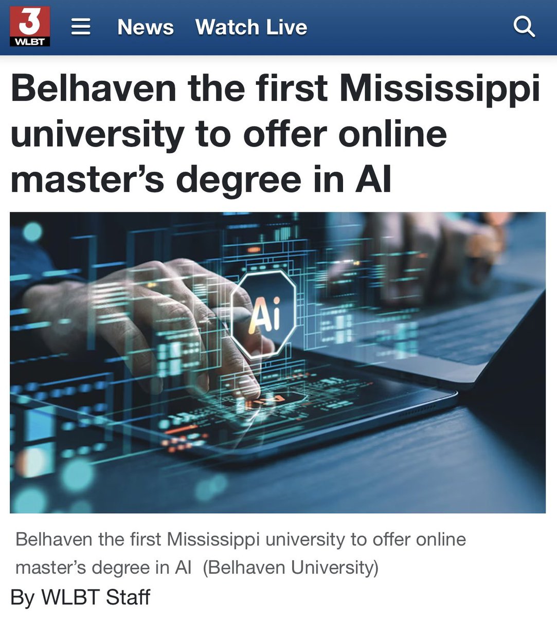 tatereeves's tweet image. Another impressive first for Mississippi.
@BelhavenU