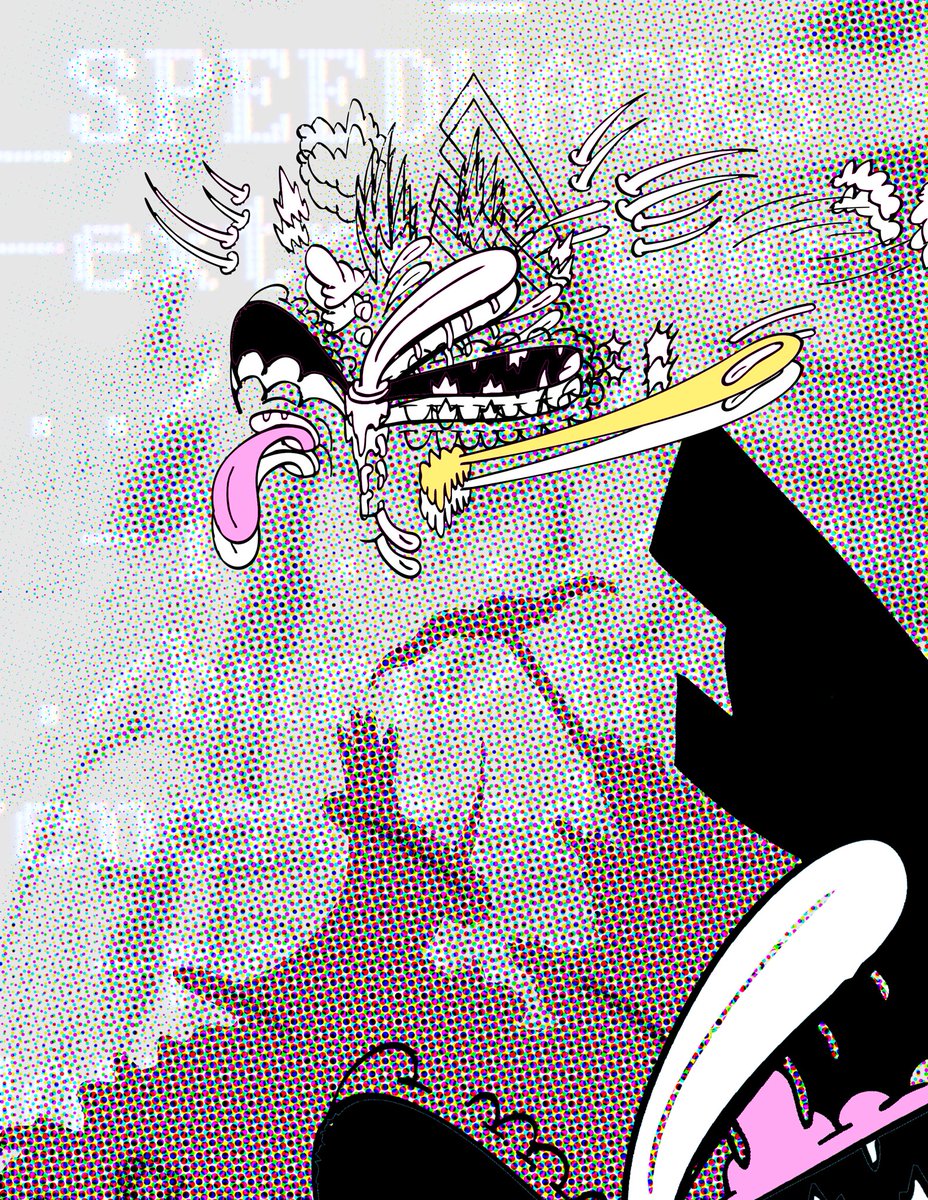 misterstephent's tweet image. Terminal Speedhacks
(ink and digital collage study)

#stephentompkins #create #fromscratch #fromyourmind #hacking #surreal #cartoon