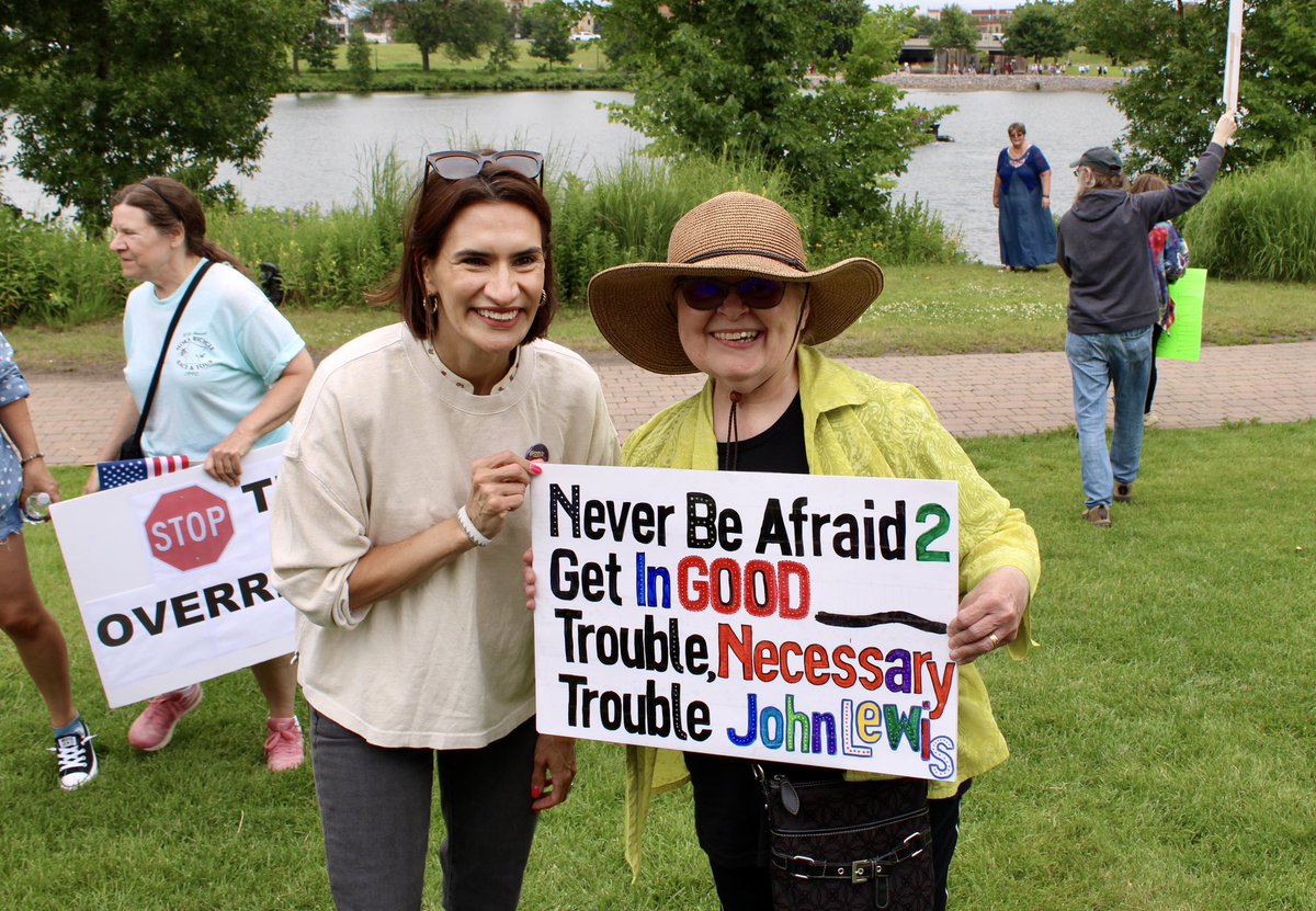 peggyflanagan's tweet image. What an amazing crowd today at the Good Trouble Rally in St. Cloud!
Folks across Minnesota are fired up and ready to organize for the future we deserve. Let’s do this.