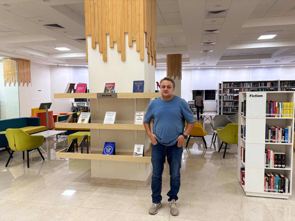 Great catching up with an old friend &amp; faculty member of the Department of Fine Arts, Uni of Jammu, Mr. Ankush Kesar, after a long time.  Truly appreciated his valuable time &amp; creative guidance shared with our students during wall painting work at the Sports Complex, IIM Jammu.