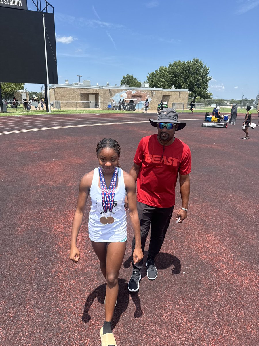 There’s always someone in the background pushing you. I did it today after being off for over a month,  300H and 400m. I’m going to the A&amp;M 2025 TAAF State Games. 🥇🥇