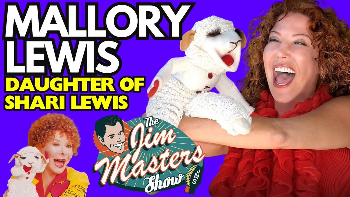 Mallory Lewis, award-winning ventriloquist, puppeteer, TV producer, daughter of legendary Shari Lewis is my special guest and with Lamb Chop! Today 8p ET, 7p CT,  5pm PT. Watch here: youtube.com/jimmasterstv.  #thejimmastersshow #jimmasterstv #jimmasters #mallorylewis #sharilewis