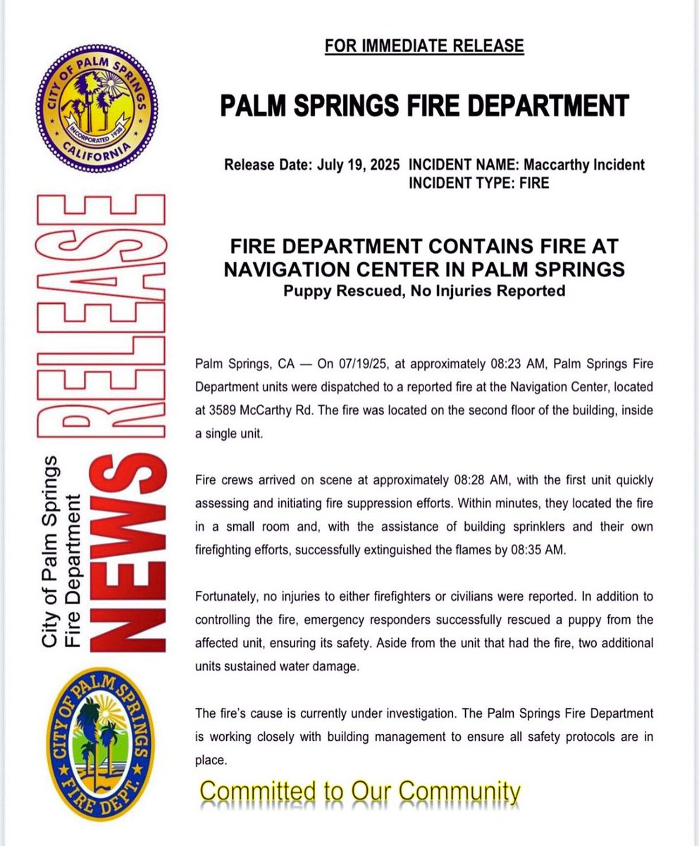 News Release. #committed