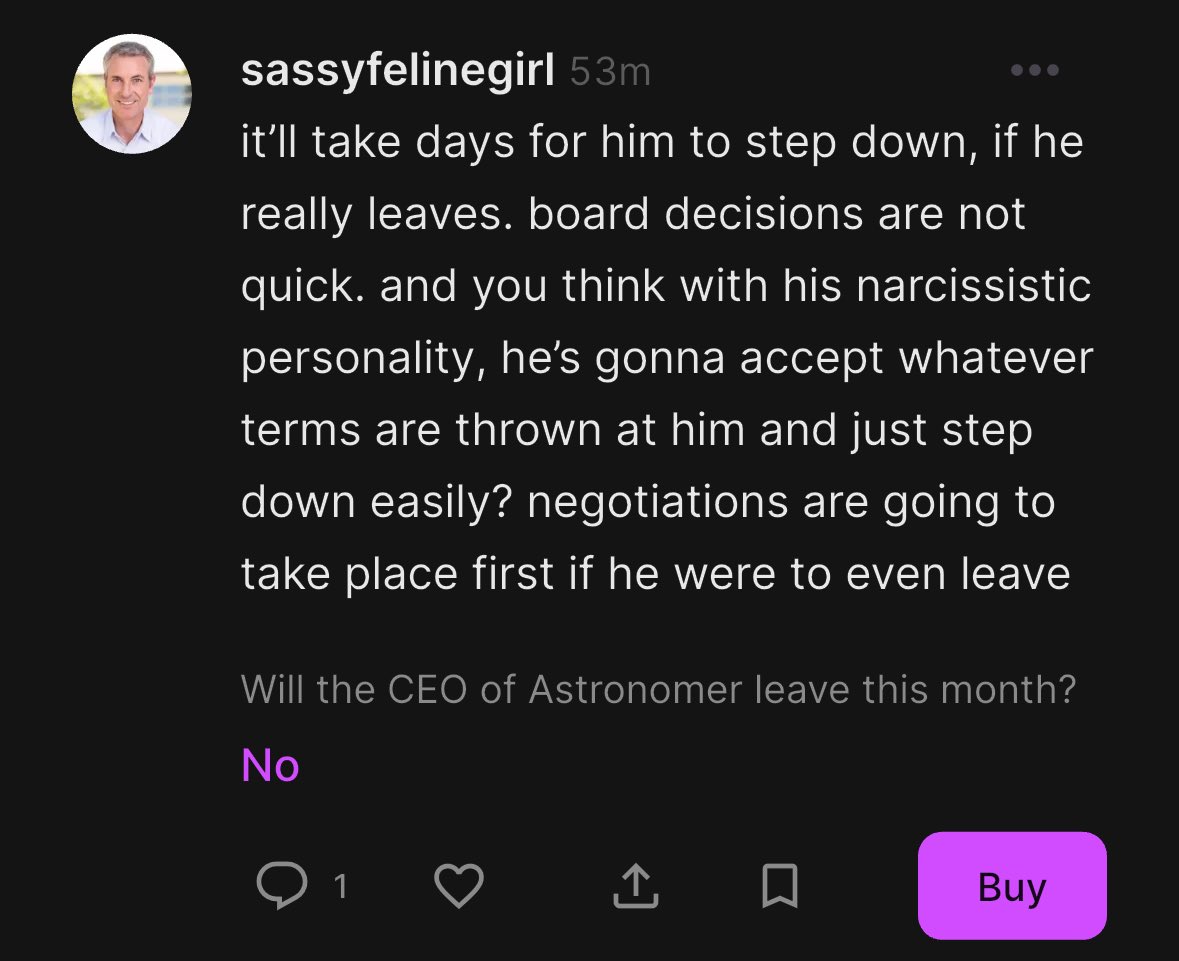 DustinGouker's tweet image. People in the comments who bet “no” on the Astronomer CEO leaving on Kalshi coping hard. Same people who want bets voided.