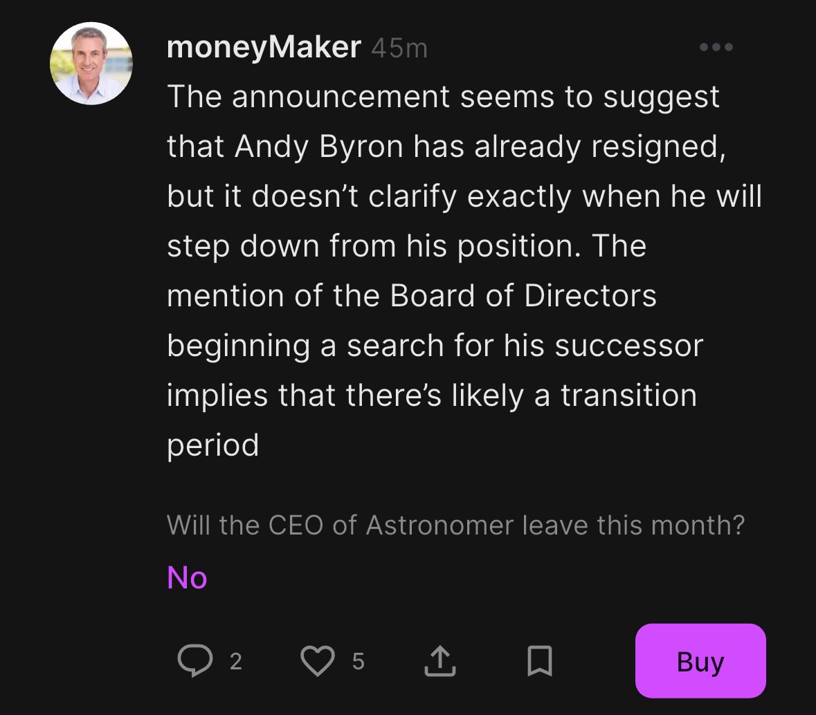 DustinGouker's tweet image. People in the comments who bet “no” on the Astronomer CEO leaving on Kalshi coping hard. Same people who want bets voided.