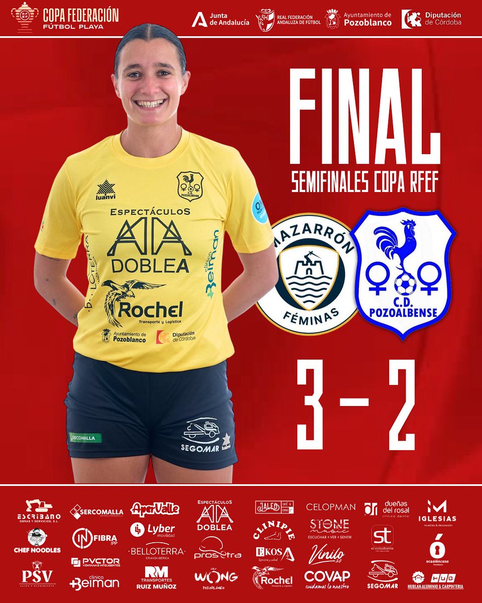 Derrota de nuestras chicas por 3-2 en las semifinales de la Copa Federación ante el Mazarrón Féminas. Mañana lucharemos por ser las terceras mejores de España. 

¡Orgullos@s siempre de este equipo! 🍬