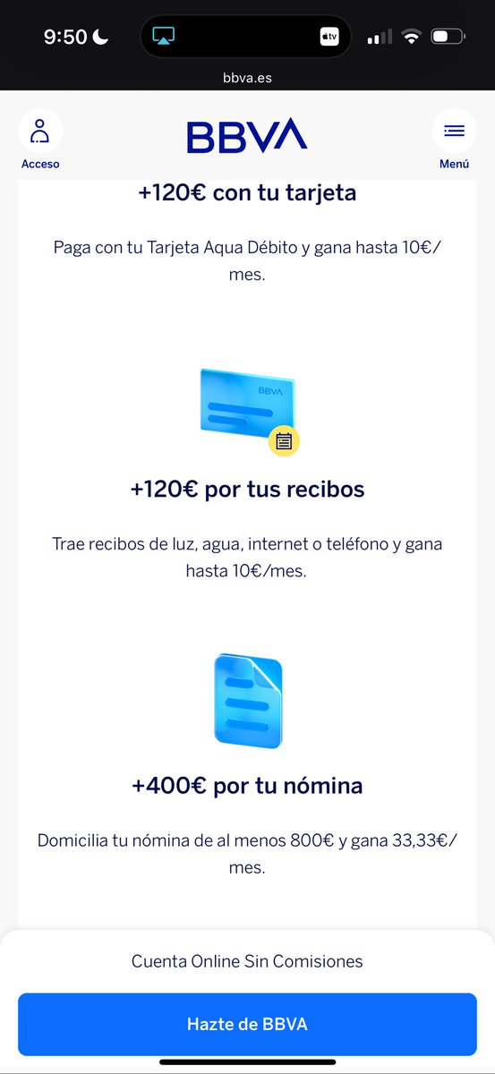 I72onald's tweet photo. @BBVA_espana  Hola, una pregunta, el tema de la promoción Plan760, hay un apartado donde dice “+120 por tus recibos”, si traigo el recibo del gimnasio esto también es válido para la promoción ? https://t.co/ufHfXq74QW