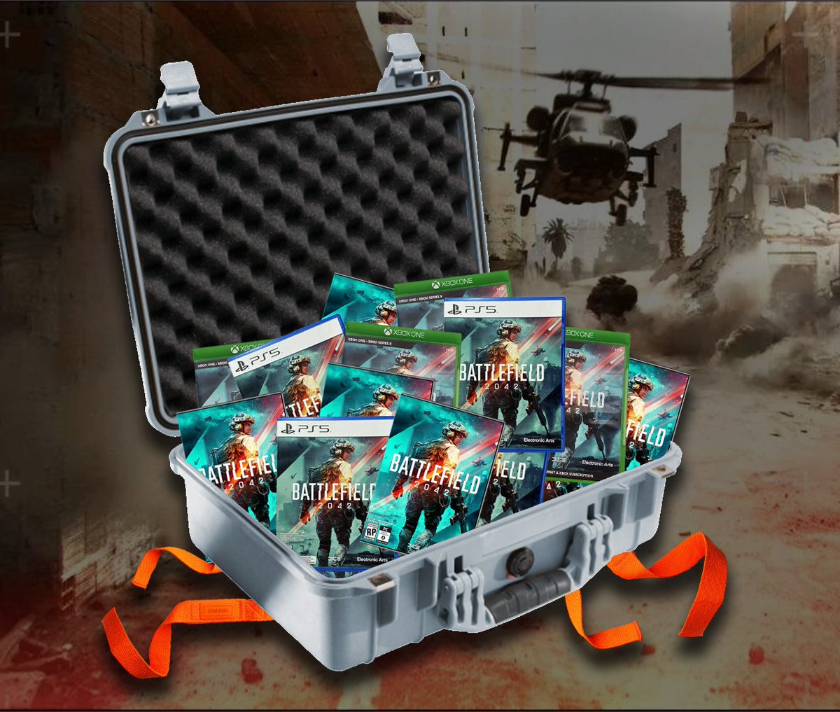 BattlefieldFax's tweet image. Report: Leaked #Battlefield care package sent to creator was elaborate ploy to catch leakers, contained only unwanted copies of Battlefield 2042.