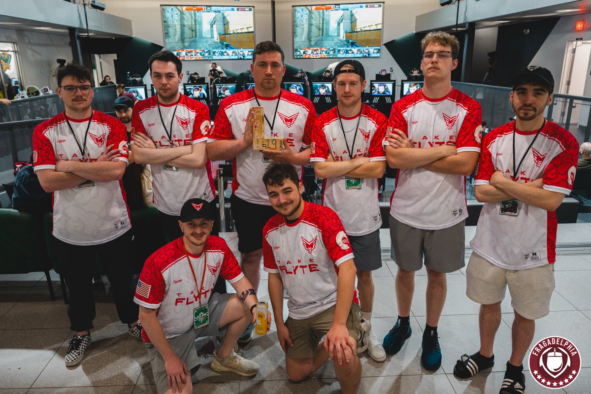 Fragadelphia (@fragadelphia) on Twitter photo Last night's Little L side tournament ended at 2:30am so we didn't have a chance to grab a photo with the winners. We caught them today though!
Congrats <a href="/TakeFlyteGG/">Take Flyte</a> on being the best of the worst here at Fragadelphia 19 in <a href="/SaintsGamingCA/">St. Clair Saints</a>. Last night's Little L side tournament ended at 2:30am so we didn't have a chance to grab a photo with the winners. We caught them today though!
Congrats <a href="/TakeFlyteGG/">Take Flyte</a> on being the best of the worst here at Fragadelphia 19 in <a href="/SaintsGamingCA/">St. Clair Saints</a>.