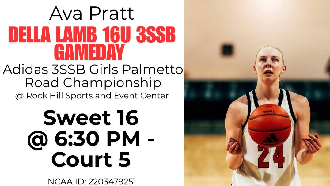 TheAvaPratt's tweet image. Excited to compete in the Adidas 3SSB Championship bracket today! Come check us out in the Sweet 16!