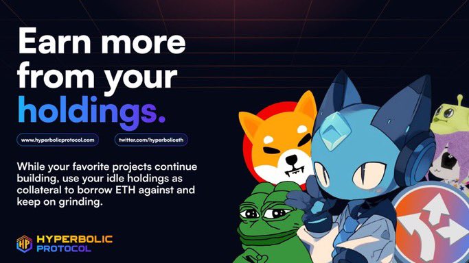 🔥 Crypto’s on fire, and Hyperbolic’s coming back. Borrow ETH against any of our curated collateral liquid Uniswap V3 tokens with zero hassle. Pay it back whenever, keep your bags, and ride this market surge. Simplicity + gains = HYPE. #DeFi #BullMarket 🐂