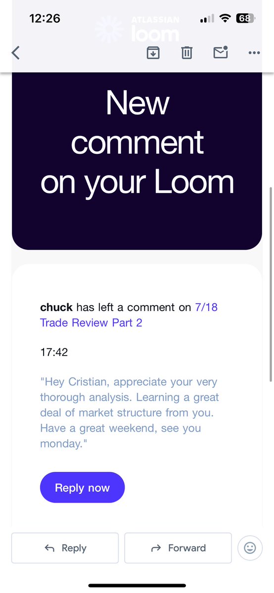 Trading_Boxes's tweet image. 2-3X a week I do 20 min (sometimes a bit more if I do a deep dive on a specific/complex structure we saw that day) screen recording on loom apart from the Ninja Live stream.
I review that morning’s $ES / $NQ trade plan, trades that I took (execution), and answer questions that…