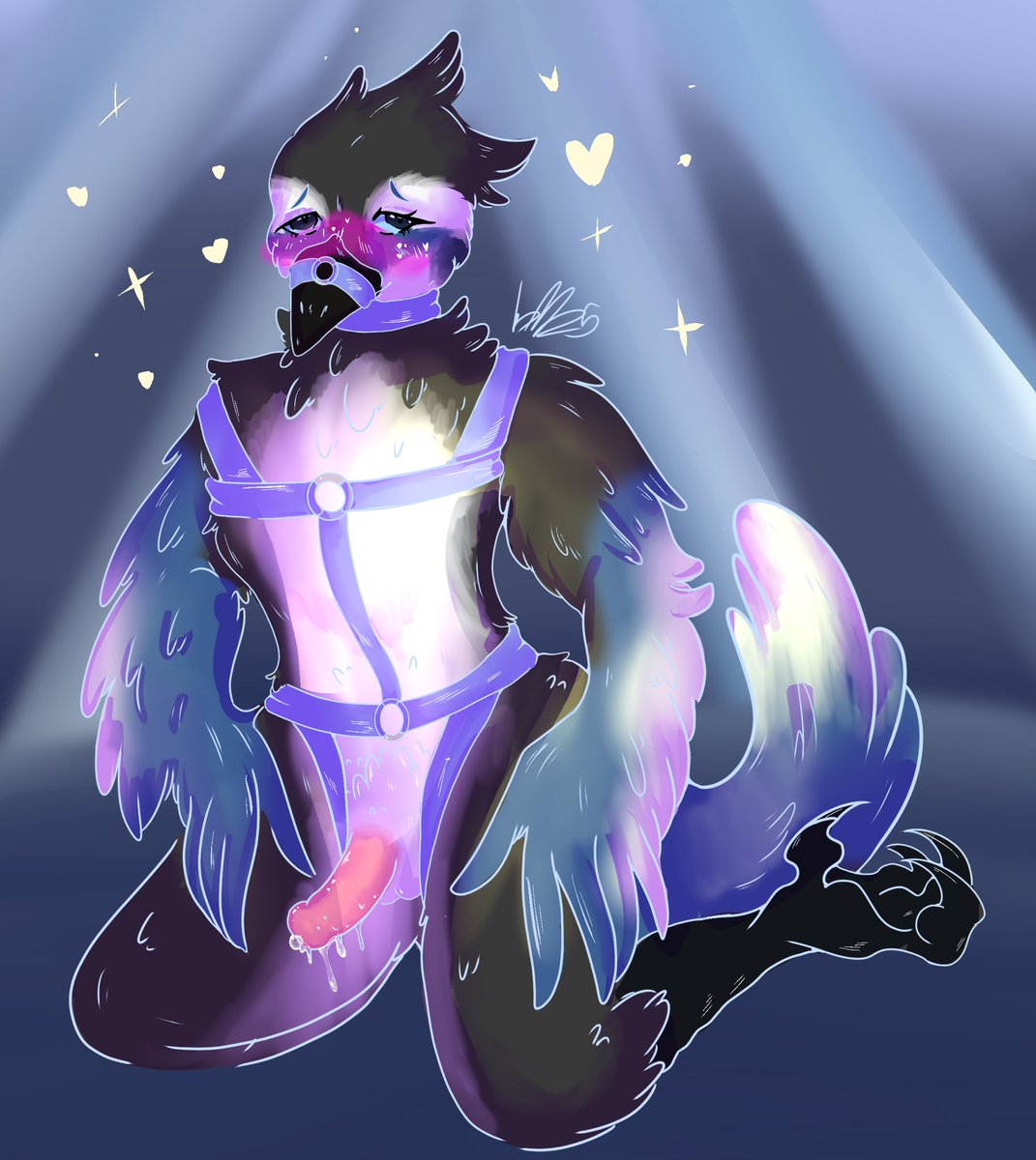 I promise I won’t squirm~ 
(Com for @dizzyxyzzy01.bsky.social)

#furry #yiff #furryartist #fursona #commission