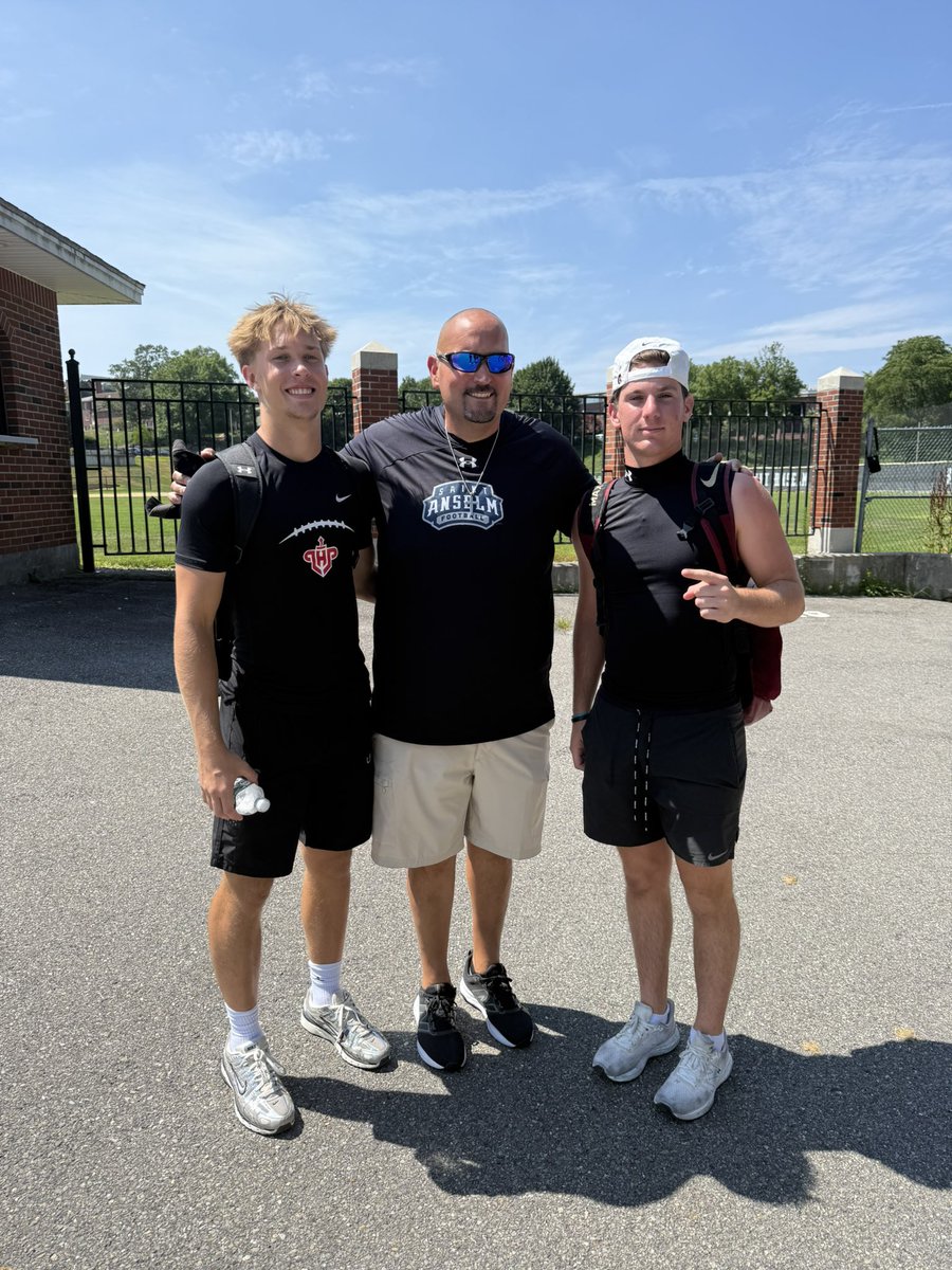 Great time <a href="/STAHawksFB/">Saint Anselm Football 🏈 #BCM</a> Thanks <a href="/CoachJoeAdam/">𝐉𝐨𝐞 𝐀𝐝𝐚𝐦 𝐇𝐁𝐂</a> <a href="/Coach_GageHayes/">Coach Gage Hayes</a> <a href="/LHPS_football/">LHPS Football</a> <a href="/baylintrujillo/">Baylin Trujillo</a> <a href="/Andy_Villamarzo/">Andy Villamarzo</a> <a href="/QBHitList/">QBHitList.com</a>