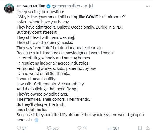 ID_Denmark's tweet image. It's the "government"...
"They" are lying to us...
I frequently see this conspiracy theory on American social media.
How exactly did governments and scientists all over the world do this? Really impressive.
At least fake doctors on Twitter are there to show us the truth!🤣