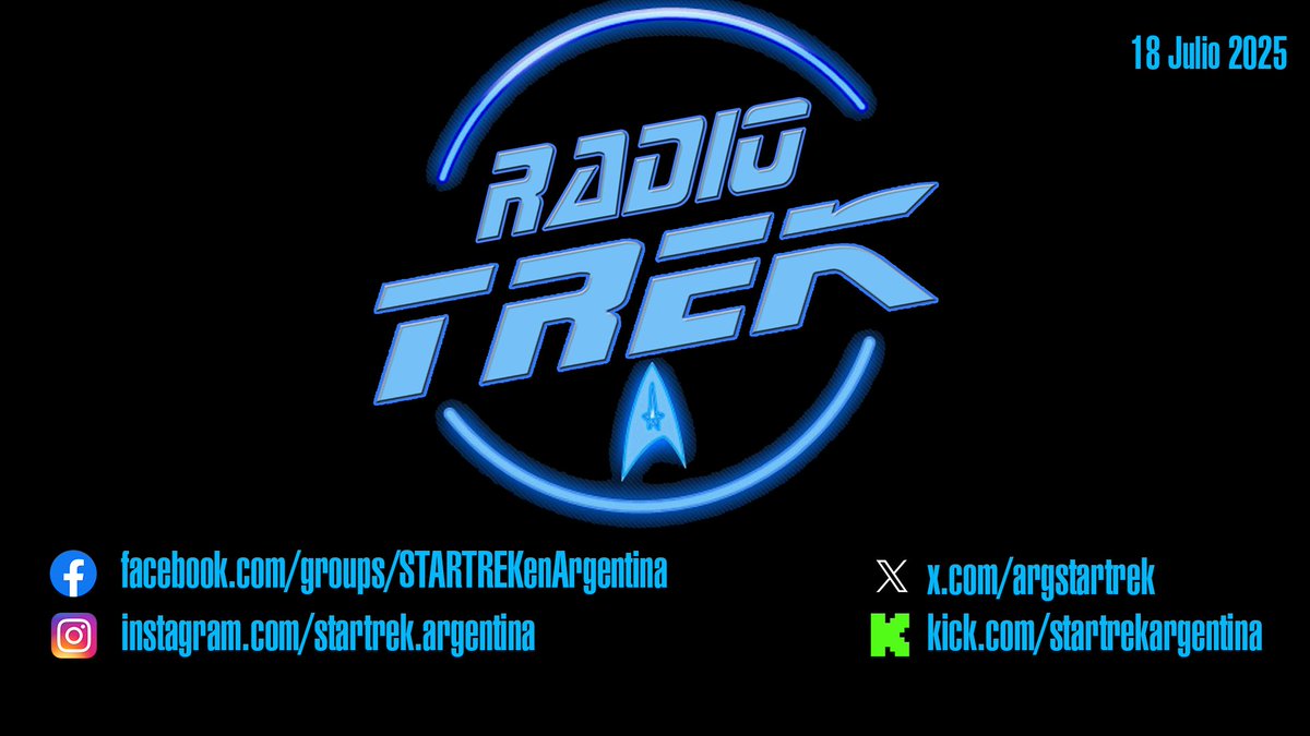 PRIMER PROGRAMA DE LA NUEVA TEMPORADA DE RADIO TREK
MIRALO COMPLETO POR NUESTRAS REDES:

youtu.be/DtarExyvyG0?si…

Proximos programas en vivo miralos por:
kick.com/startrekargent…