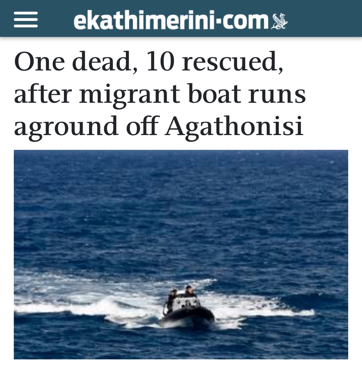 One man died under suspicious circumstances when arriving on Agathonisi

This morning at first light, Aegean Boat Report was contacted by a group of people who needed assistance after having arrived on the Greek island of Agathonisi.

Several of the people who contacted us from