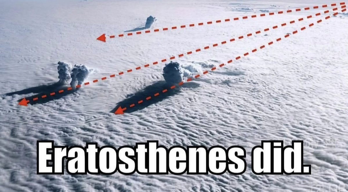 Did what? Lied!!!...Did he ever even literally exist? Who would name a kid Eratosthenes 🤪?