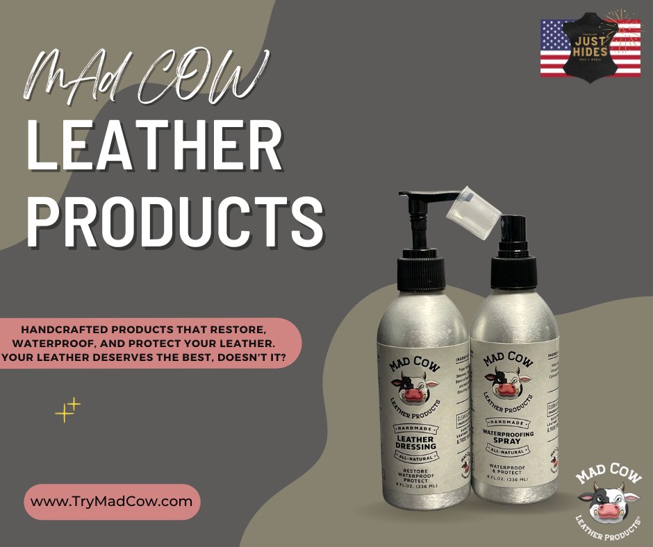 Meet our sister company Mad Cow Leather Products!
.
.
.
#Leather #LeatherCraft #JUSTHIDES #Leather #LeatherShop #LeatherHides #PremiumHides #EcoFriendly #QualityLeather #LeatherSupplier