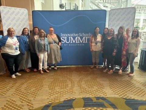 BuffettECI's tweet image. Buffett Institute staff and several members of the Teacher Leadership Network attended the @AccuTrainK12 Innovative Schools Summit this week in Nashville.
Learn more about the Leadership Network and how it's giving Omaha-area teachers a voice: buffettinstitute.nebraska.edu/blog/2025/05/a…