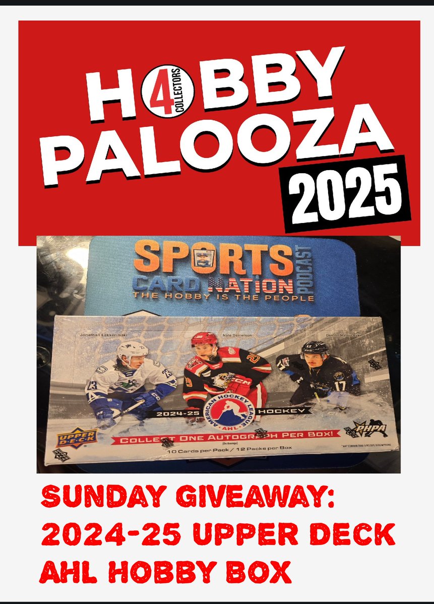 Sportscardnati1's tweet image. On Hobbypalooza tomorrow morning we are giving away a hobby box of 2024-25 UD AHL Hockey! #thehobby #giveaway