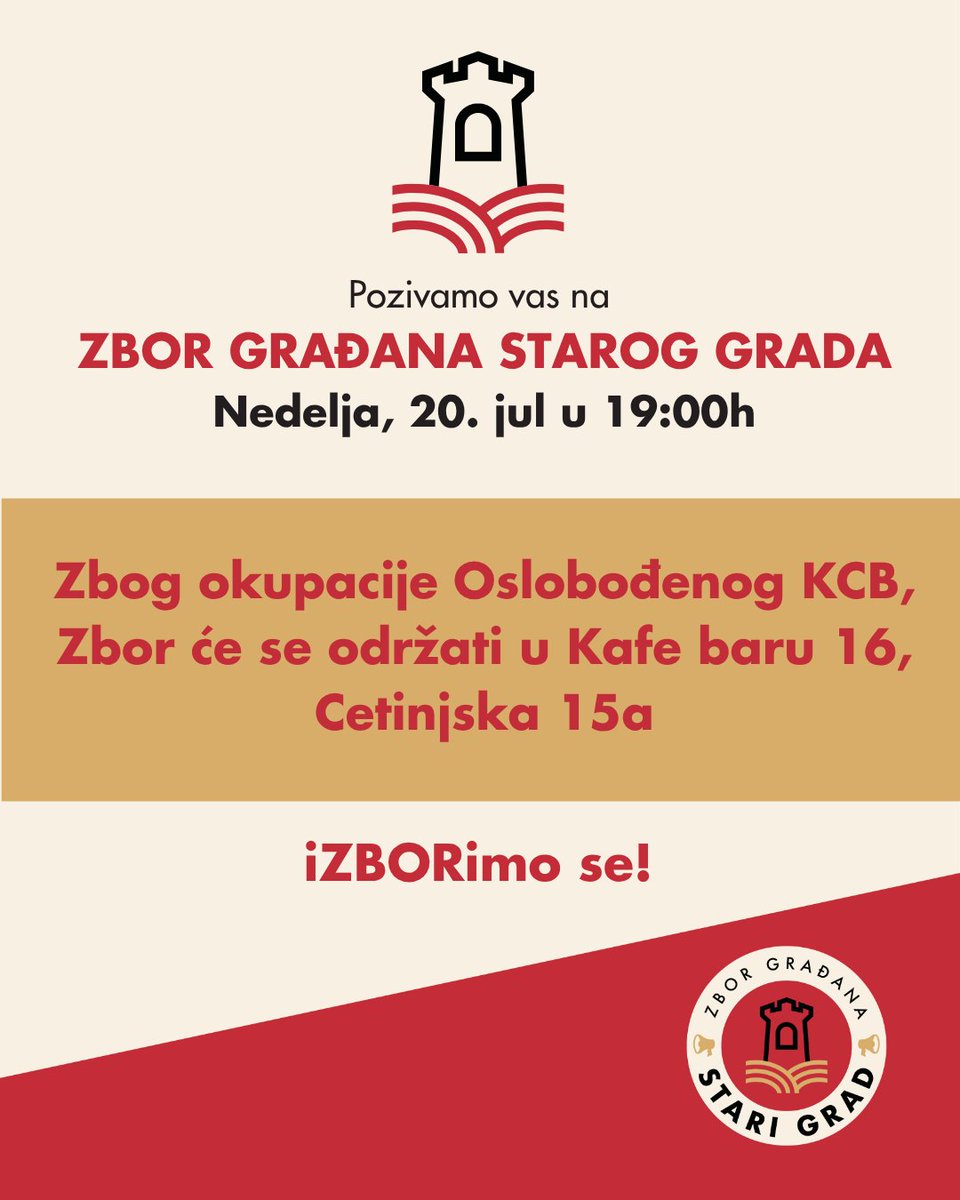 zborstarigrad's tweet image. Starograđani, vidimo se sutra na Zboru.