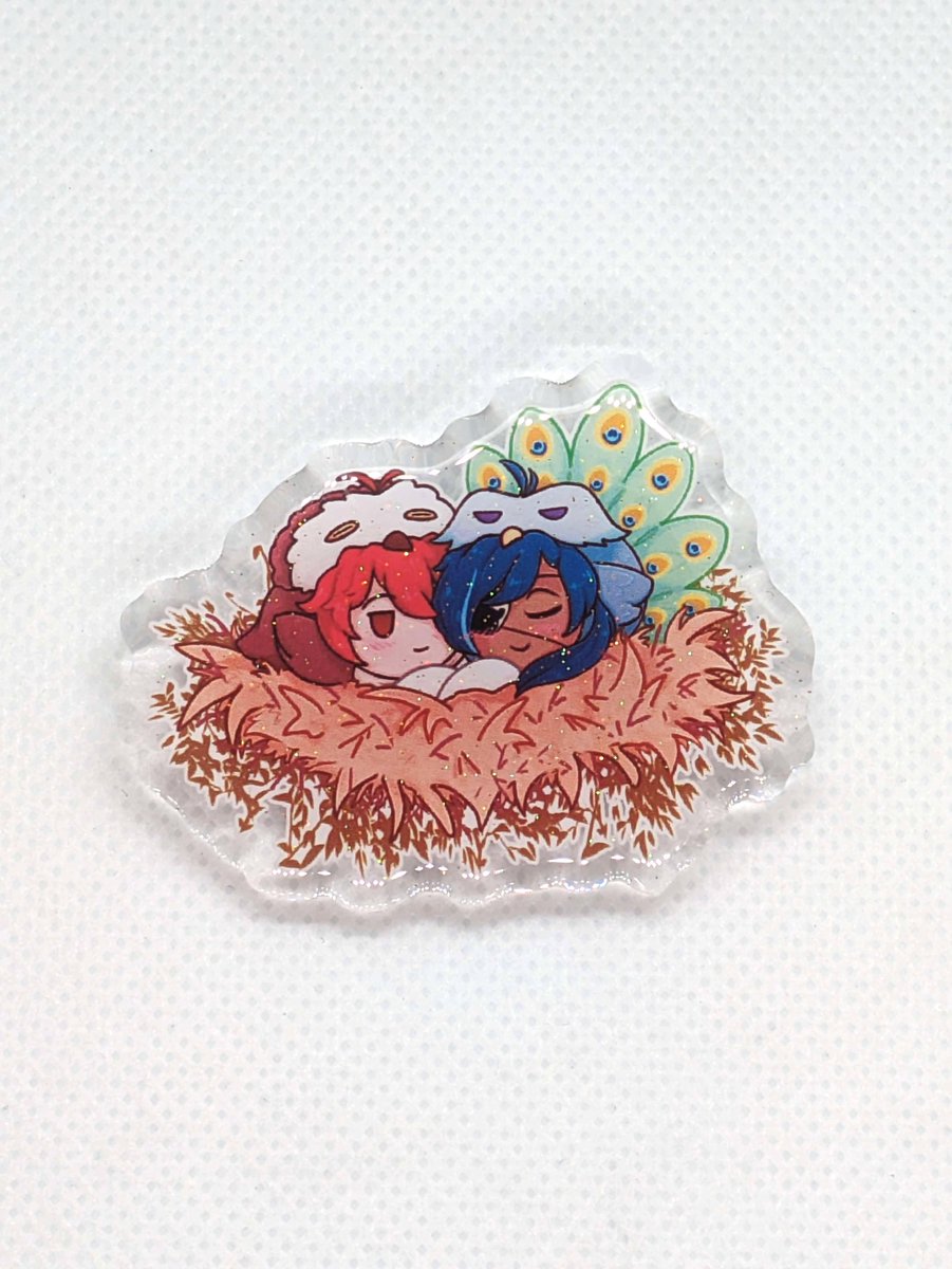 If you don't know what to get from my shop this con, check out my EXCLUSIVE sparkly epoxy Owluc + Peakae nesting pin for just $6! 🦚🦉 It's on it's LAST RUN so after preorders this item WON'T be coming back!!

#Kaeluc