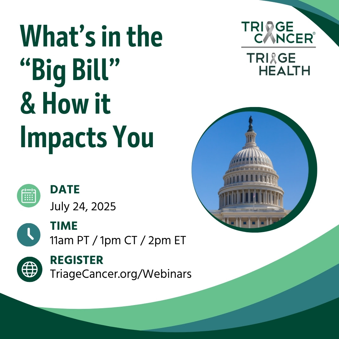 HopeForStomachCancer (@stocancer) on Twitter photo 📣 Big changes are coming to health care!
Join <a href="/TriageCancer/">Triage Cancer</a> to learn how the new Budget Reconciliation Act (“Big Beautiful Bill”) could impact your access to health care, food assistance, student loans, taxes, consumer rights, and more. Register: triagecancer.org/webinarreg-bre… 📣 Big changes are coming to health care!
Join <a href="/TriageCancer/">Triage Cancer</a> to learn how the new Budget Reconciliation Act (“Big Beautiful Bill”) could impact your access to health care, food assistance, student loans, taxes, consumer rights, and more. Register: triagecancer.org/webinarreg-bre…