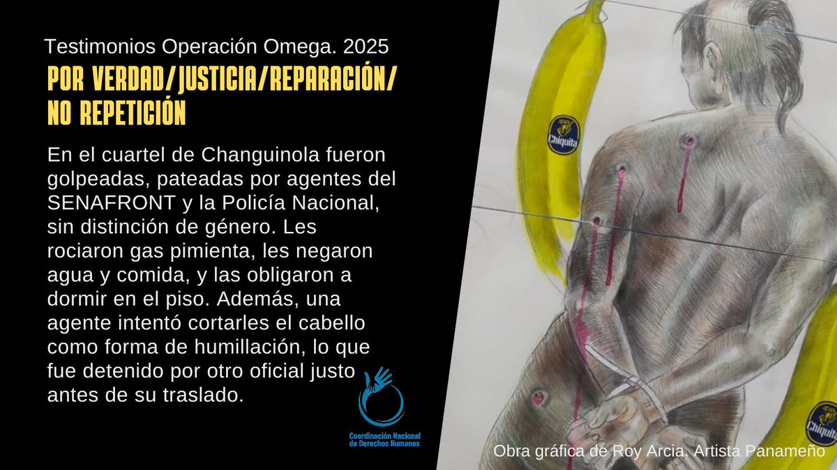 Resultados de #OperaciónOmega2025: Testimonios muestran que en el cuartel de Changuinola, mujeres detenidas fueron golpeadas, pateadas y humilladas por agentes del SENAFRONT y Policía Nacional. #Panamá #DDHH #NoMásTortura  #EstadoRepresor #SENAFRONT #PolicíaNacional #JusticiaYa