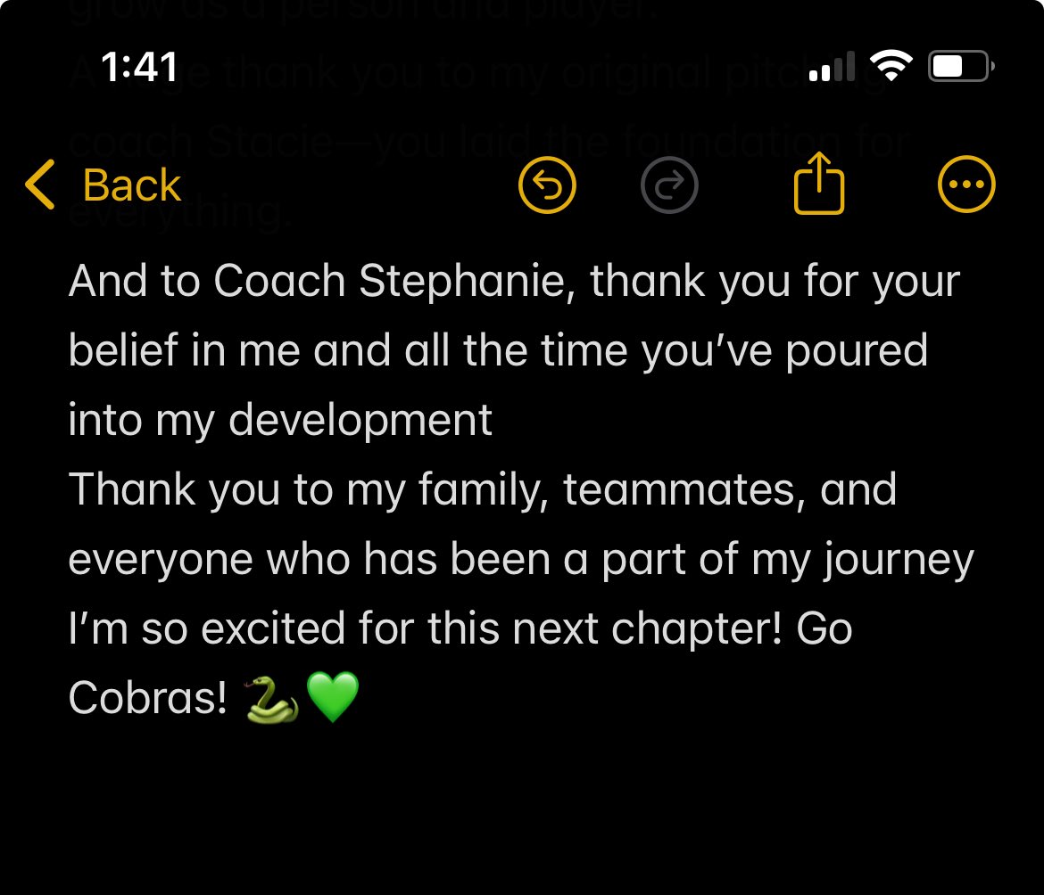 Carly Karales (@carlykarales) on Twitter photo Excited to announce my commitment to continue my academic and athletic career at Parkland College! ๐๐ฅ Thank you to everyone whoโs supported me throughout this process. #GoCobras #Committed
<a href="/CobrasParkland/">ParklandCobrasSoftball</a> <a href="/LSementi/">Leonard Sementi</a> <a href="/coach_k19/">Kealia Wysocki</a> <a href="/CoachJoshHays/">Josh Hays</a> <a href="/ogxsoftball/">OGX</a> <a href="/elitenat16u/">Elite Chicago National 16u</a> Excited to announce my commitment to continue my academic and athletic career at Parkland College! ๐๐ฅ Thank you to everyone whoโs supported me throughout this process. #GoCobras #Committed
<a href="/CobrasParkland/">ParklandCobrasSoftball</a> <a href="/LSementi/">Leonard Sementi</a> <a href="/coach_k19/">Kealia Wysocki</a> <a href="/CoachJoshHays/">Josh Hays</a> <a href="/ogxsoftball/">OGX</a> <a href="/elitenat16u/">Elite Chicago National 16u</a>