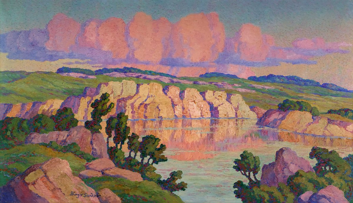 Art_Lives_On's tweet image. Birger Sandzen #figurativeart #Art #OilPainting #Impressionism #ModernArt #painting #acrylic #figurativeart #postimpressionist #art