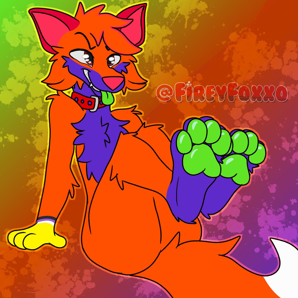 Fireyfoxxo's tweet image. HappyPawDayYCH for @TimidoFoxo